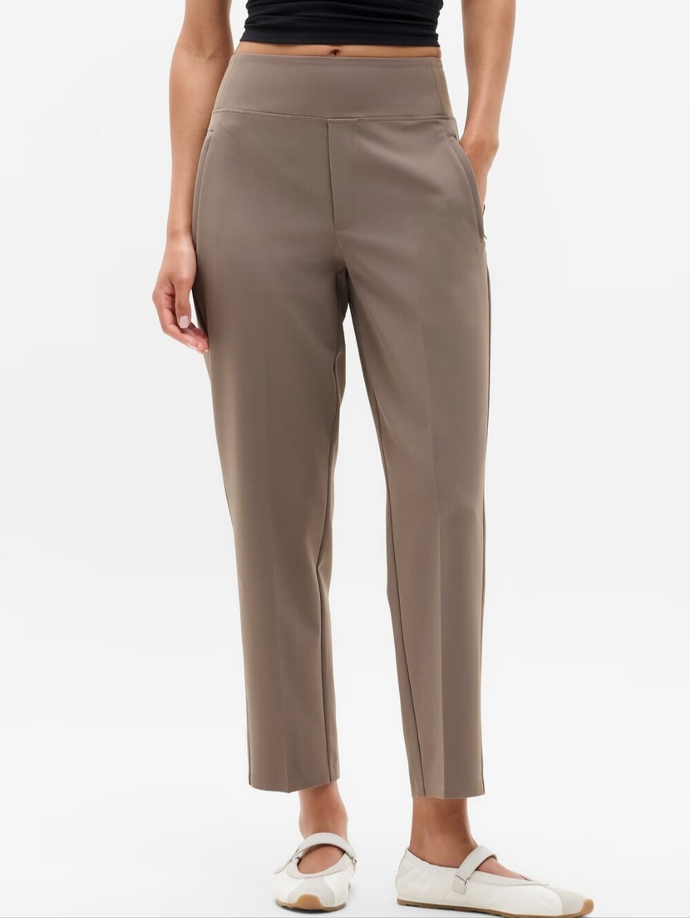 NWT Athleta Womens Endless High Rise Pant Size 16T XLT Tall Umber Taupe Travel